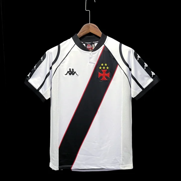 Vasco da Gama 2002-03 White Black Sash Retro Jersey