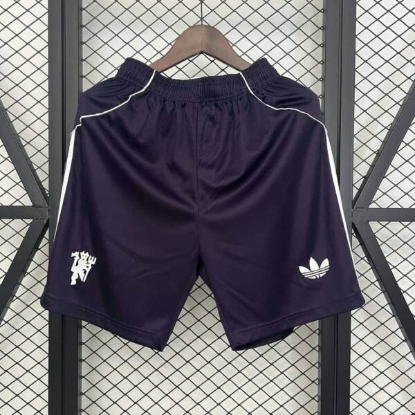 Manchester United 2025-26 Purple White Trim Shorts
