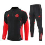 Bayern Munich 2025-26 Black Half Zip Long Sleeve Training Kit