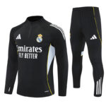 Real Madrid 2025-26 Black Half Zip Long Sleeve Training Kit