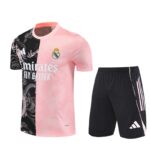 Real Madrid 2025-26 Black Pink Short Sleeve Training Kit