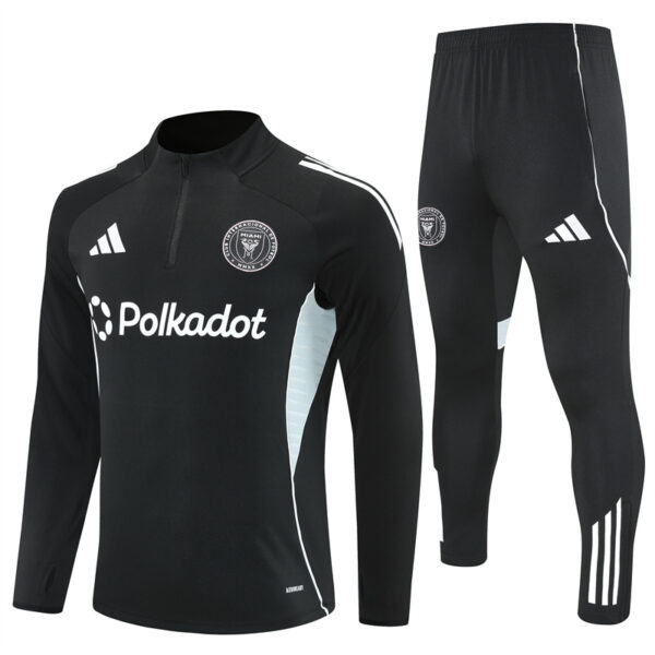Inter Miami CF 2025-26 Black Half Zip Long Sleeve Training Kit