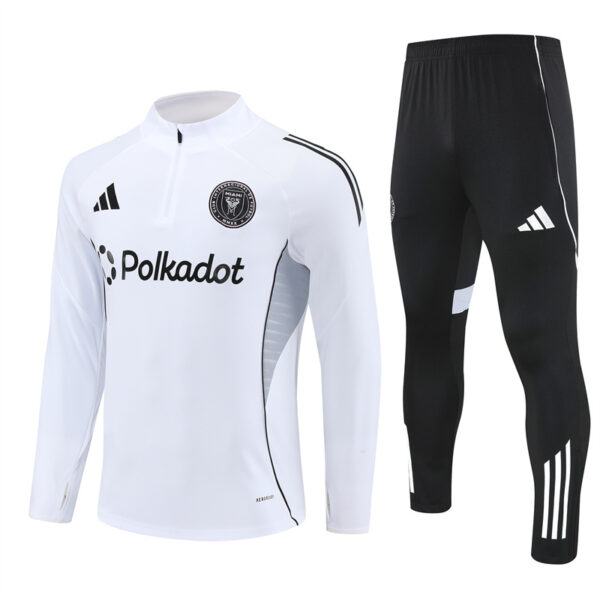 Inter Miami CF 2025-26 White Half Zip Long Sleeve Training Kit