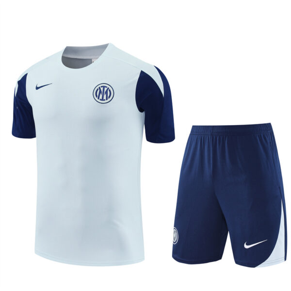 Inter Milan 2025-26 Light Grey Short Sleeve Training Kit