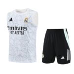 Real Madrid 2025-26 White Geometric Vest Training Kit