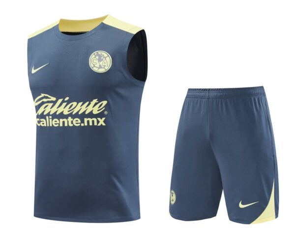 Club America 2025-26 Blue Yellow Vest Training Kit