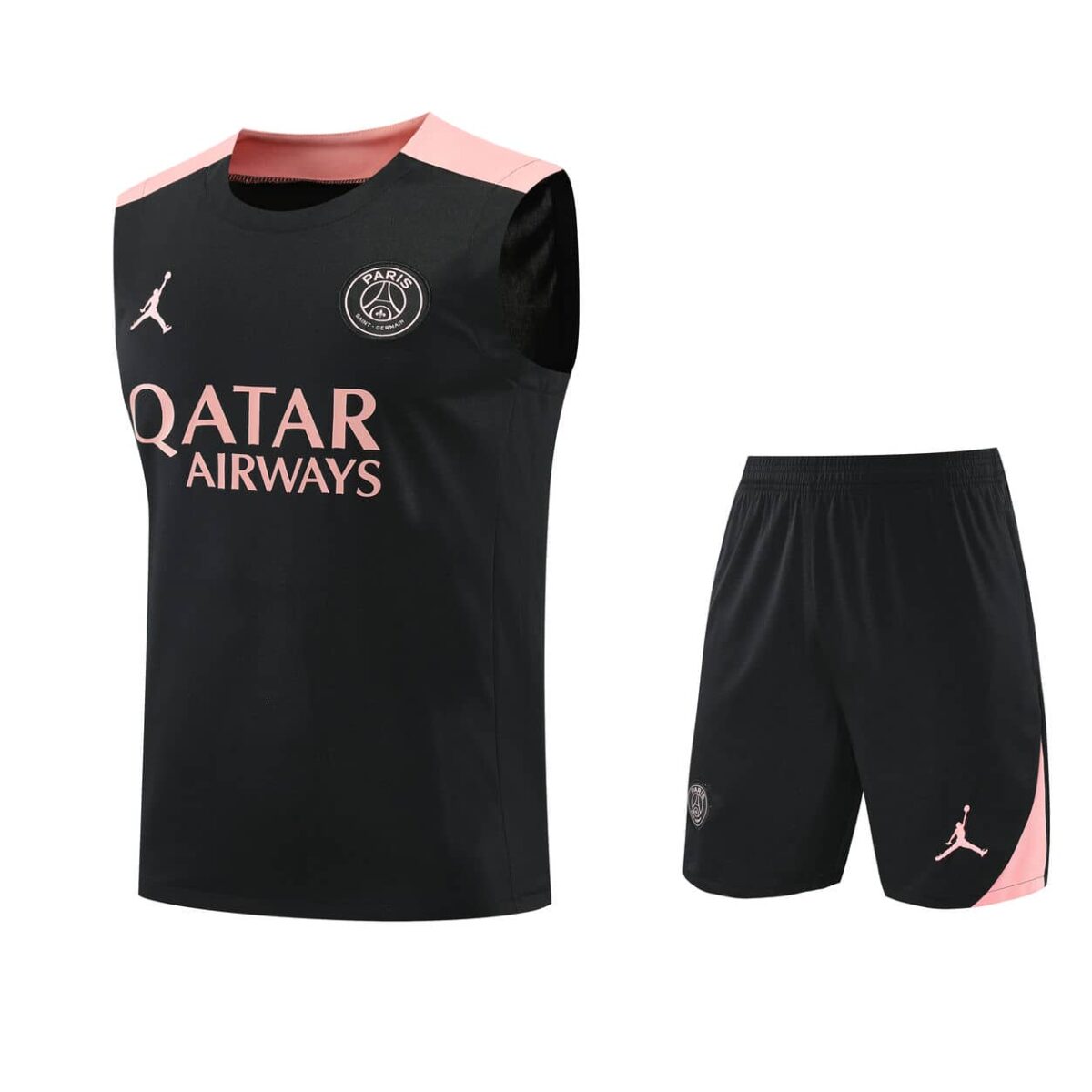 PSG 2025-26 Black Pink Vest Training Kit - Image 1
