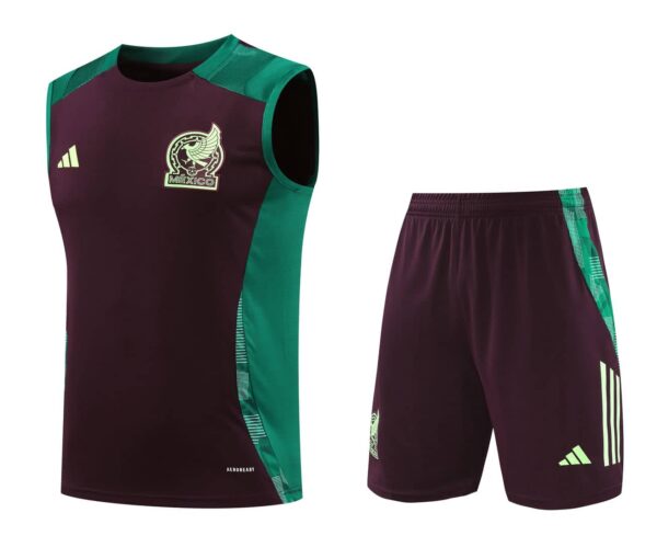 Mexico 2025-26 Maroon Green Vest Training Kit