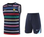 France 2025-26 Black with Multi-Color Stripes Vest Training Kit