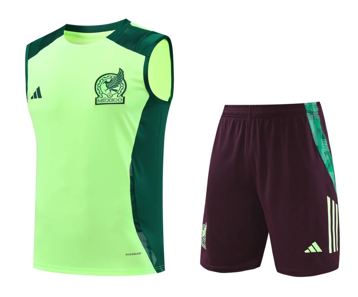 Mexico 2025-26 Neon Green Vest Training Kit - Image 1