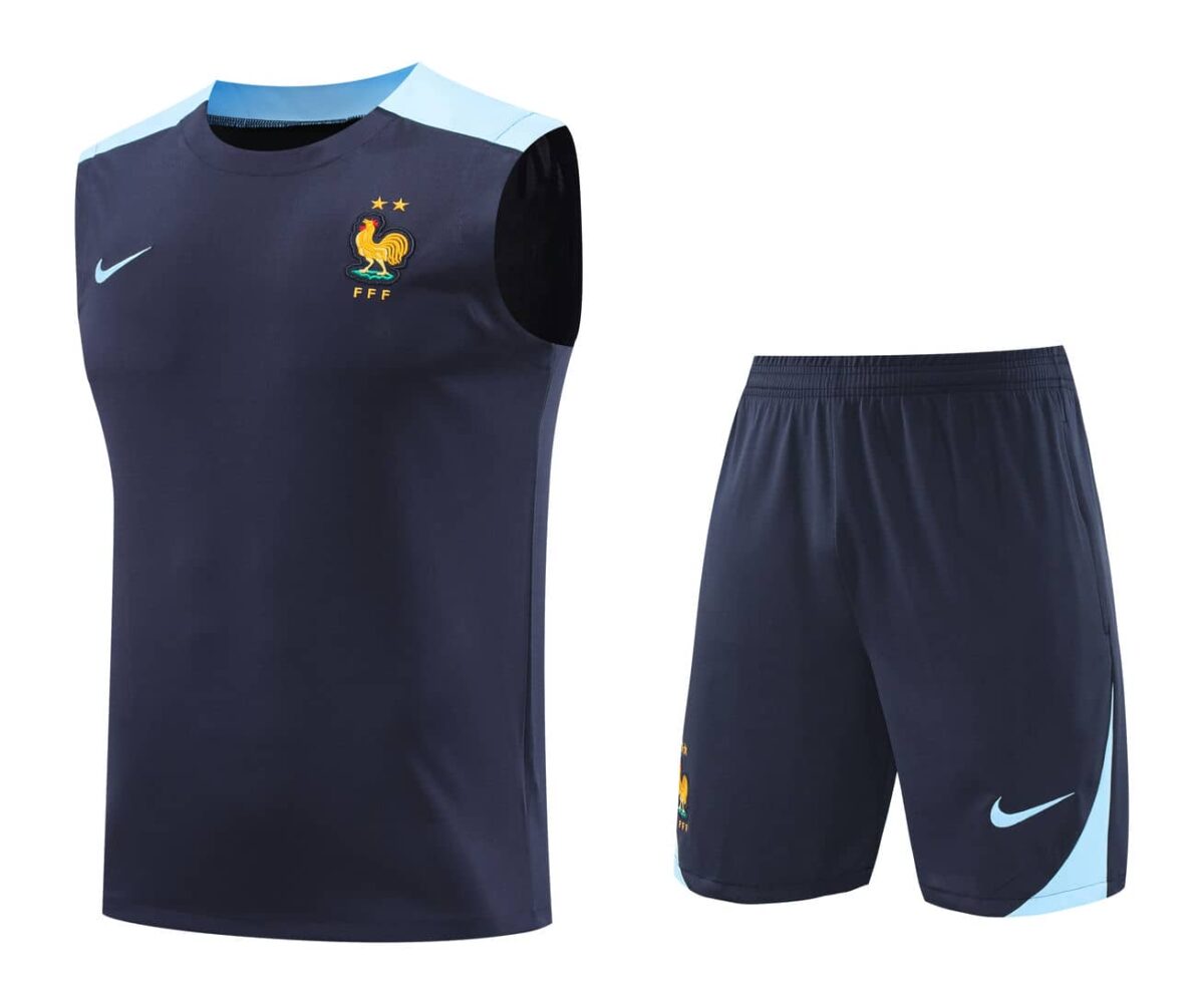 France 2025-26 Blue and Light Blue Vest Training Kit - Image 1