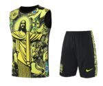 Brazil 2025-26 Yellow Jesus Graphic Vest Training Kit