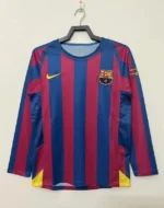 Barcelona 2005-06 Home Champions League Retro Long Sleeve Jersey