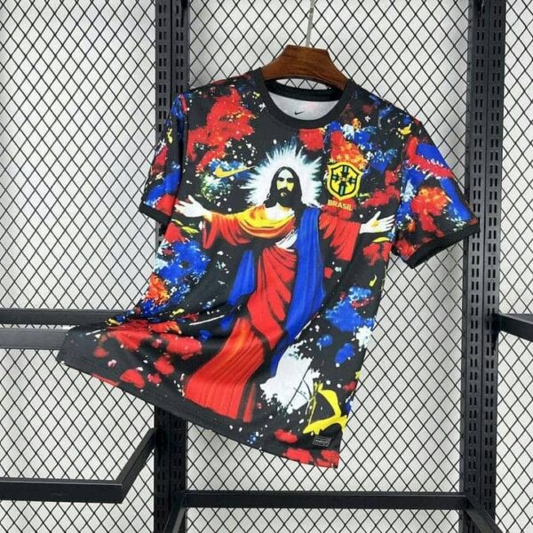 Brazil 2025-26 Jesus Red Black Splash Special Edition Jersey