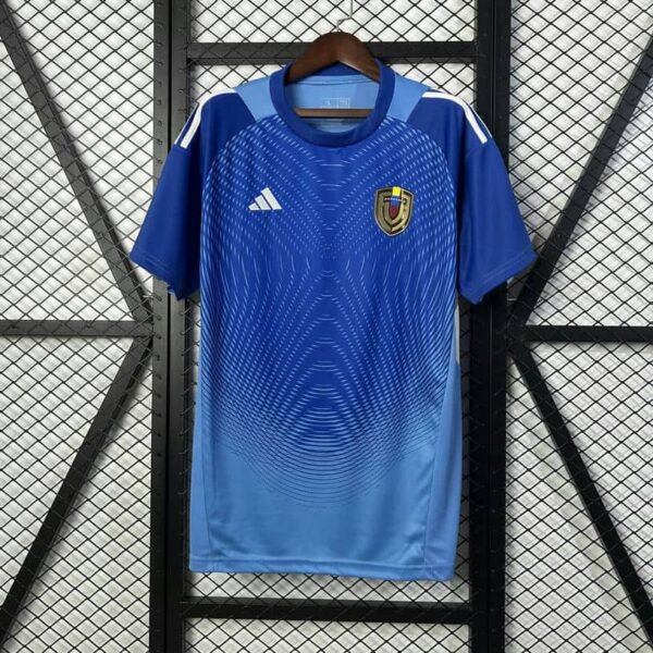 Venezuela 2025 Blue Gradient with Wave Pattern Goalkeeper Jersey