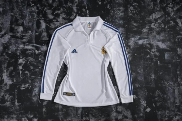 Real Madrid 2002-03 Home Retro Long Sleeve Jersey