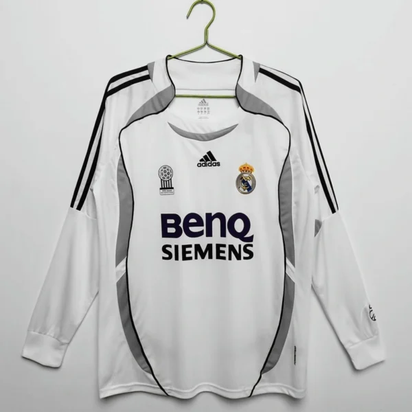 Real Madrid 2006-07 Home Retro Long Sleeve Jersey