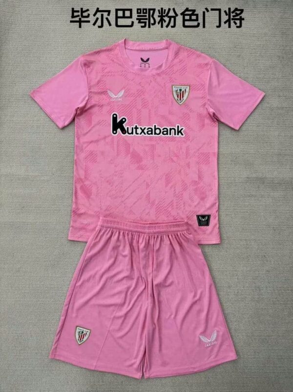 Athletic Bilbao 2025-26 Pink Goalkeeper Kids Kit
