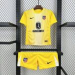 Atletico Madrid 2025-26 Yellow Goalkeeper Kids Kit