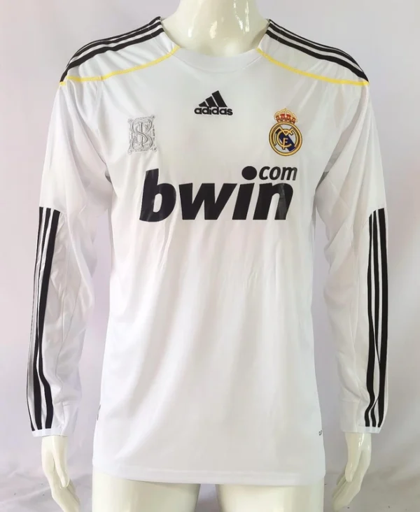 Real Madrid 2009-10 Home Retro Long Sleeve Jersey