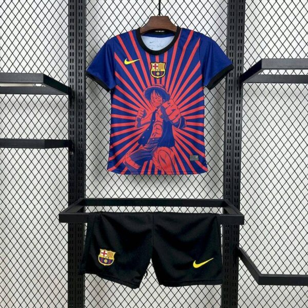Barcelona 2025-26 One Piece Luffy Special Edition Kids Kit
