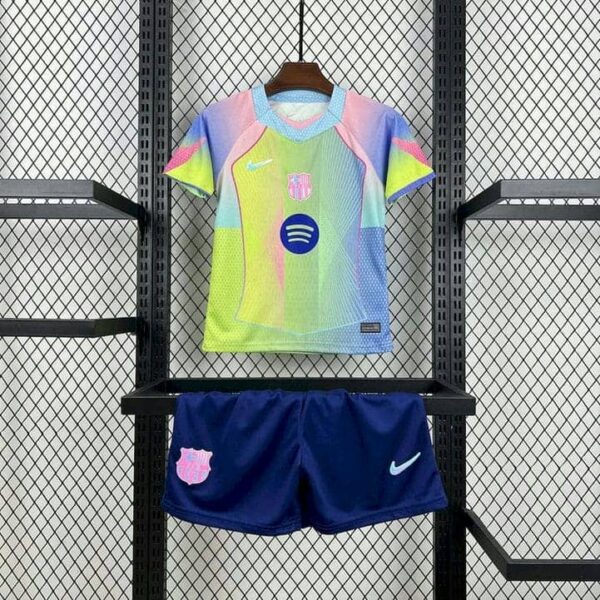 Barcelona 2025-26 Multicolor Neon Special Edition Kids Kit