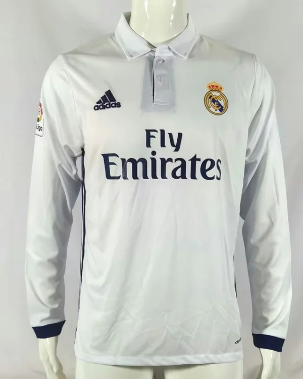 Real Madrid 2016-17 Home Retro Long Sleeve Jersey