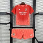 Real Madrid 2025-26 Red Gradient Goalkeeper Kids Kit