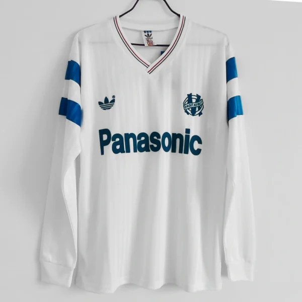 Olympique de Marseille 1990-91 Home Retro Long Sleeve Jersey