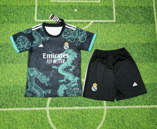 Real Madrid 2025-26 Blue Dragon Special Edition Kids Kit