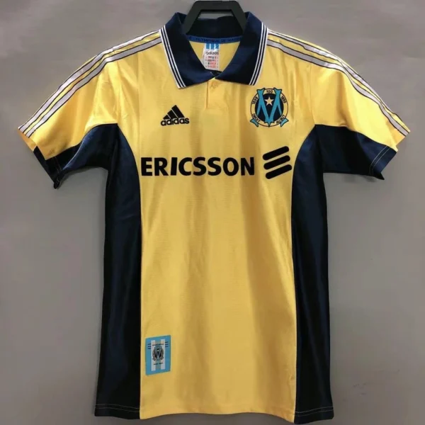 Olympique de Marseille 1998-99 Away Gold Retro Jersey