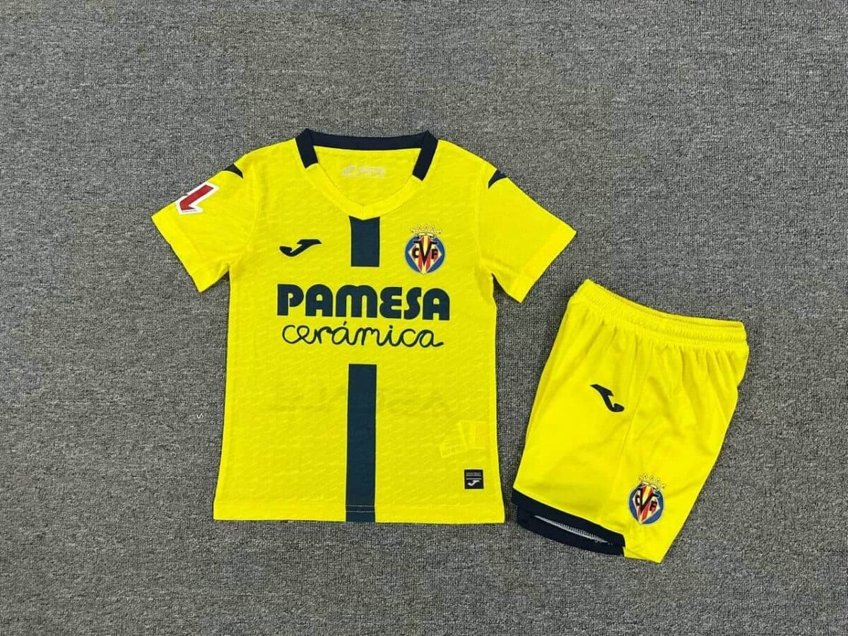 Villarreal 2025-26 Home Kids Kit - Image 1