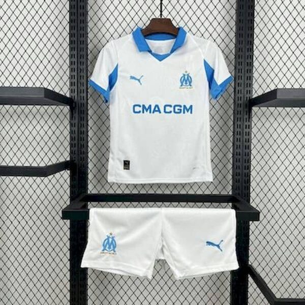 Olympique de Marseille 2025-26 Home Kids Kit