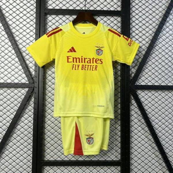 Benfica 2025-26 Yellow Goalkeeper Kids Kit