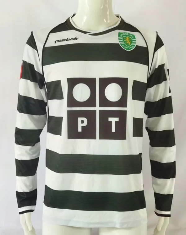 Sporting Lisbon 2001-03 Home Retro Long Sleeve Jersey