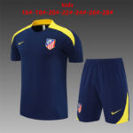 Atletico Madrid 2025-26 Royal Blue Short Sleeve Kids Training Kit
