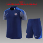 PSG 2025-26 Royal Blue Short Sleeve Kids Training Kit