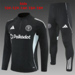 Inter Miami CF 2025-26 Black Half Zip Long Sleeve Kids Training Kit