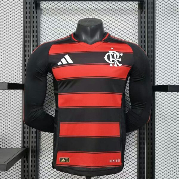 Flamengo 2025-26 Home Long Sleeve Jersey Player Version