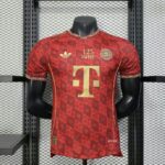 Bayern Munich 2025-26 Red Gold Diamond 125th Anniversary Special Edition Jersey Player Version