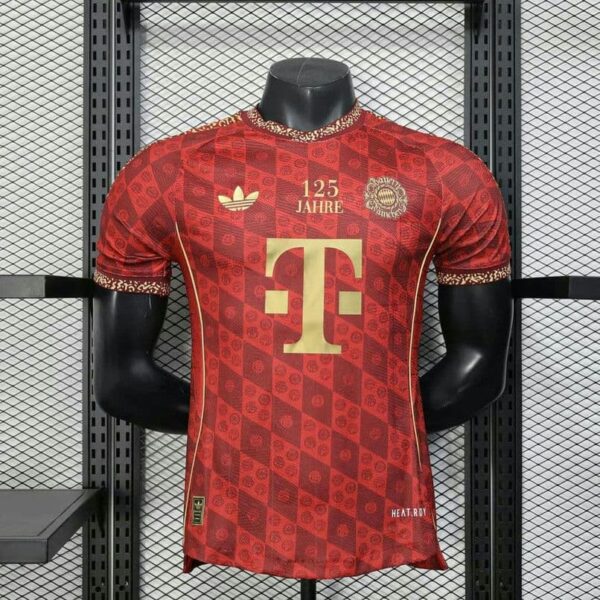 Bayern Munich 2025-26 Red Gold Diamond 125th Anniversary Special Edition Jersey Player Version