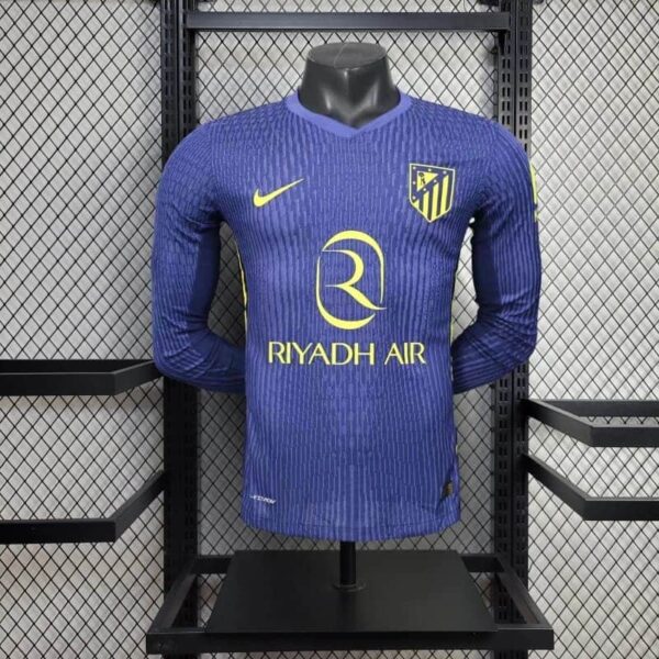 Atletico Madrid 2025-26 Away Long Sleeve Jersey Player Version