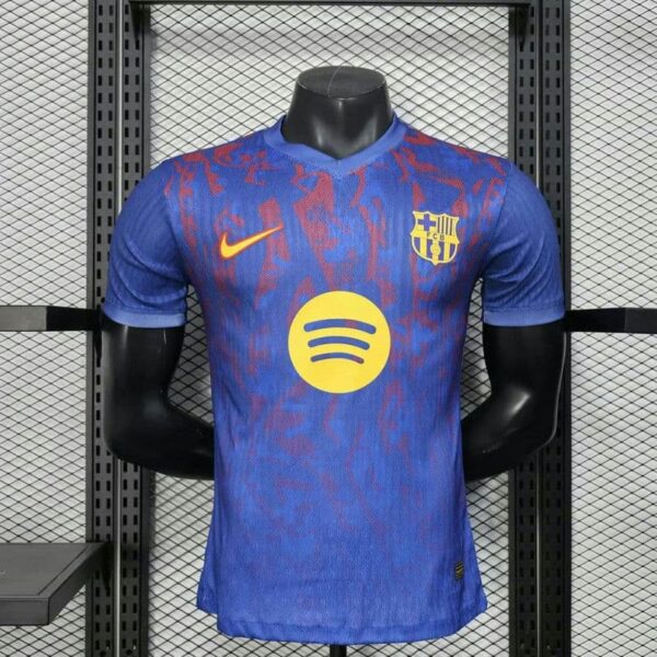 Barcelona 2025-26 Blue Red Brush Special Edition Jersey Player Version