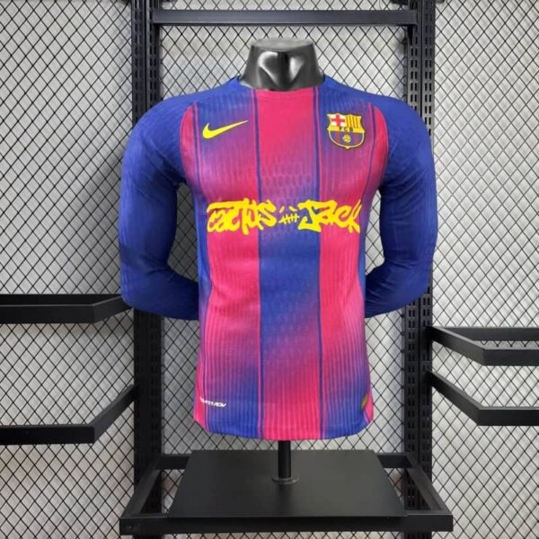 Barcelona 2025-26 Home Long Sleeve Jersey Player Version