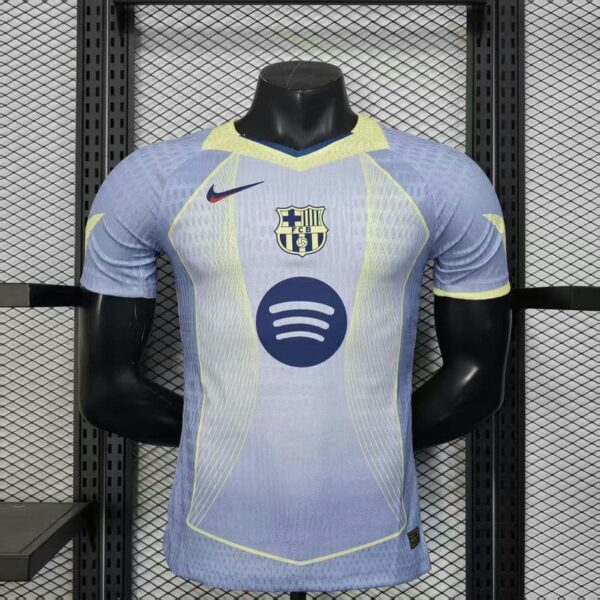 Barcelona 2025-26 Light Blue Yellow Special Edition Jersey Player Version