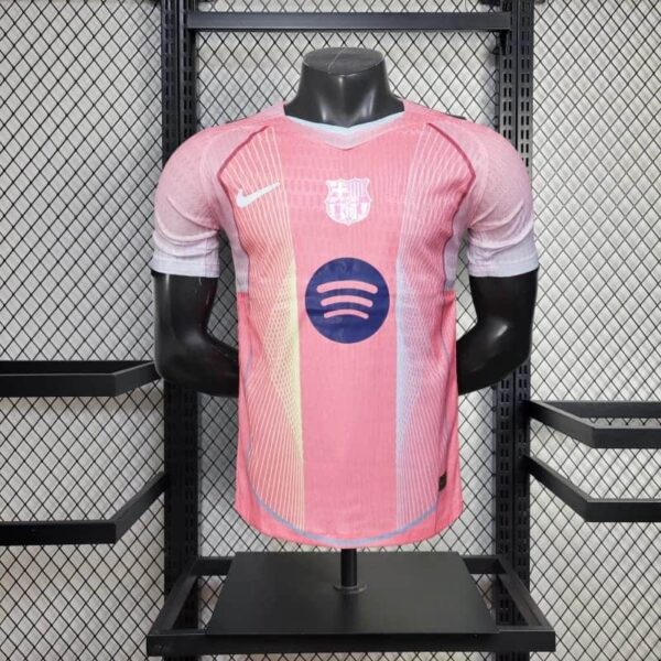 Barcelona 2025-26 Pink Gradient Line Special Edition Jersey Player Version