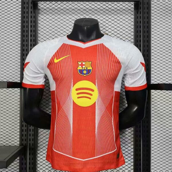 Barcelona 2025-26 Red White Stripe Special Edition Jersey Player Version