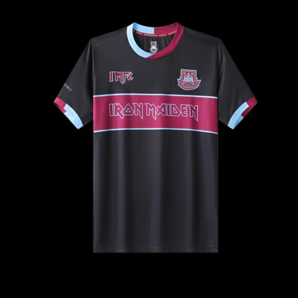 Iron Maiden x West Ham United Black Retro Jersey