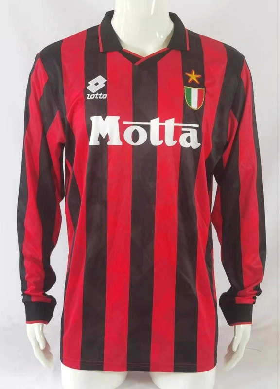 AC Milan 1993-94 Home Retro Long Sleeve Jersey
