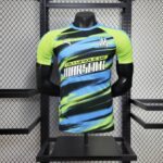 Olympique de Marseille 2025-26 Green Blue Brushstroke Training Jersey Player Version